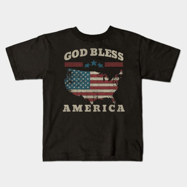 God Bless America Kids T-Shirt by Brookcliff